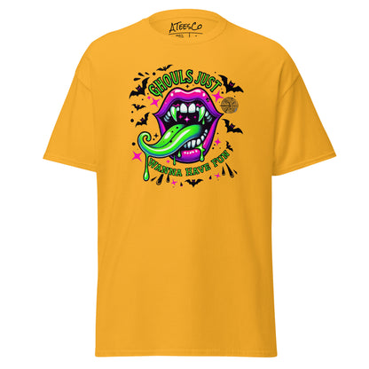 Ghouls Just Want to Have Fun T-Shirt Color: Gold