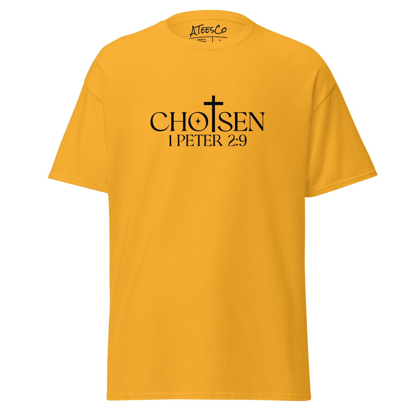 Chosen 1 Peter 2:9 T-Shirt - Color: Gold