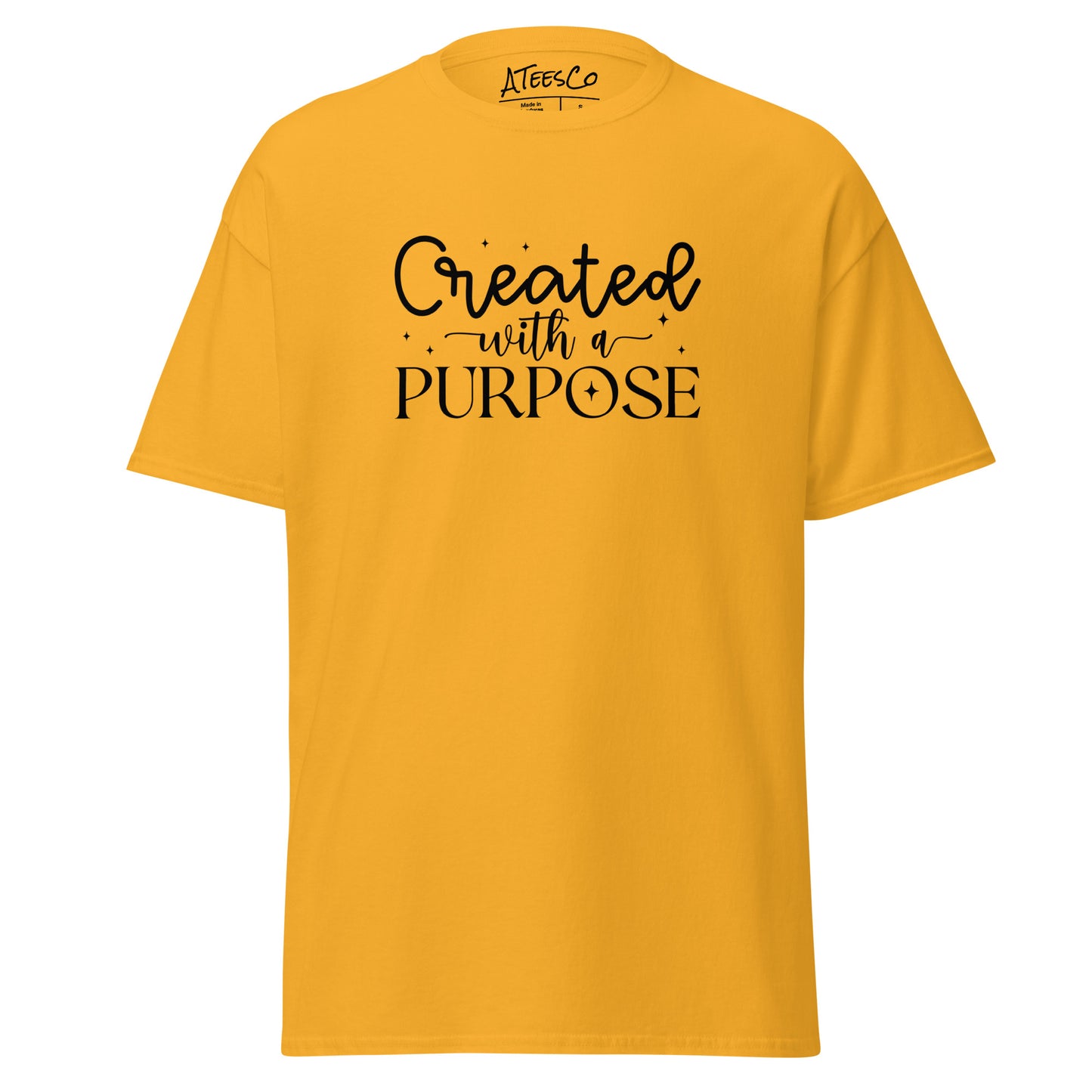 Created with a Purpose Tee Shirt - Color: Gold