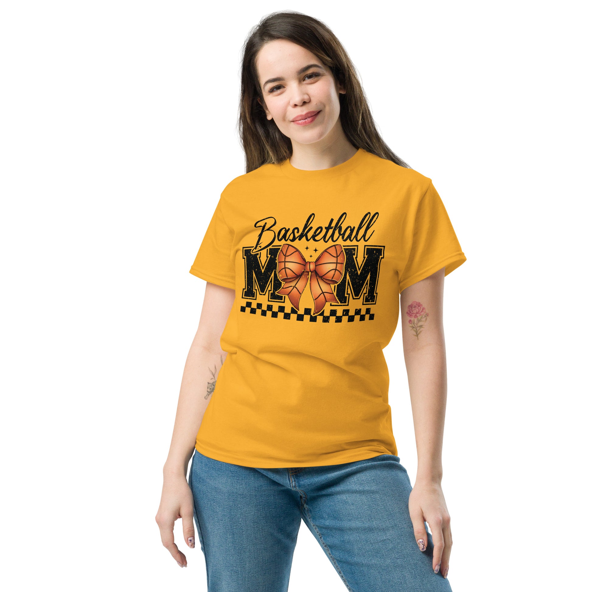 Basketball Mom T-Shirt - Color: Gold