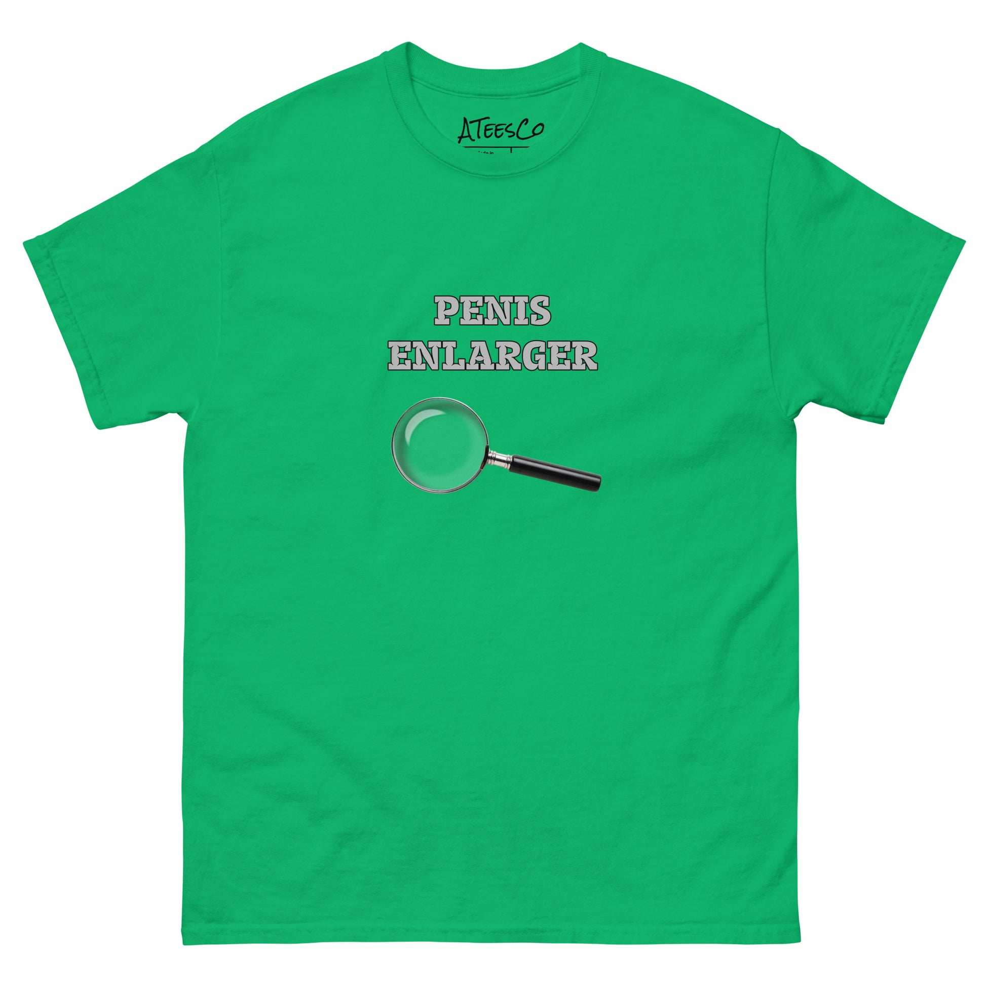 Penis Enlarger T-Shirt (Funny Adult Sexual Humor) Color: Irish Green