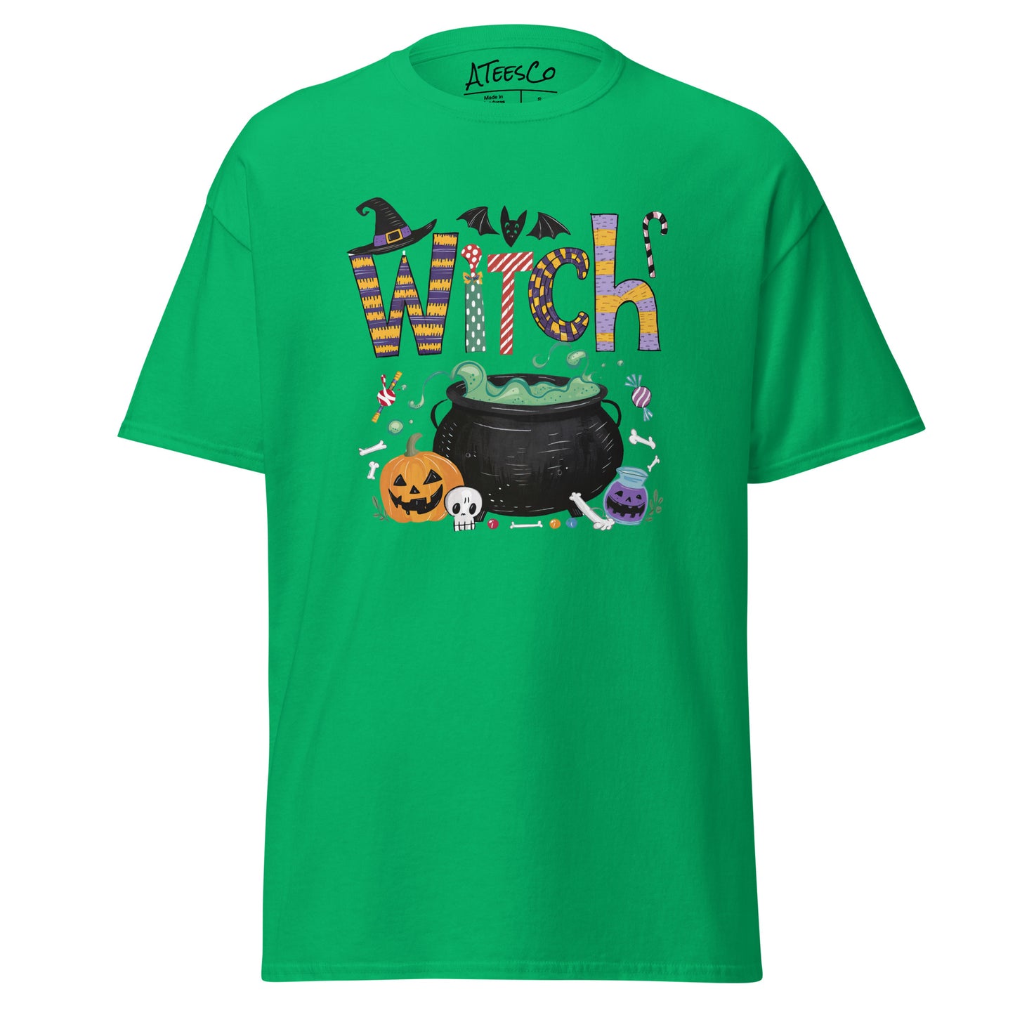 Witch (Halloween Witch) T-Shirt - Color: Irish Green