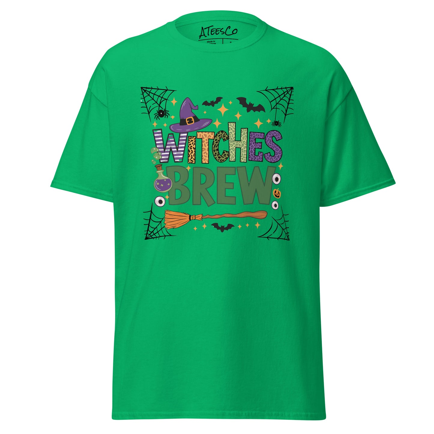 Witches Brew T-Shirt (Halloween Witch) - Color: Irish Green