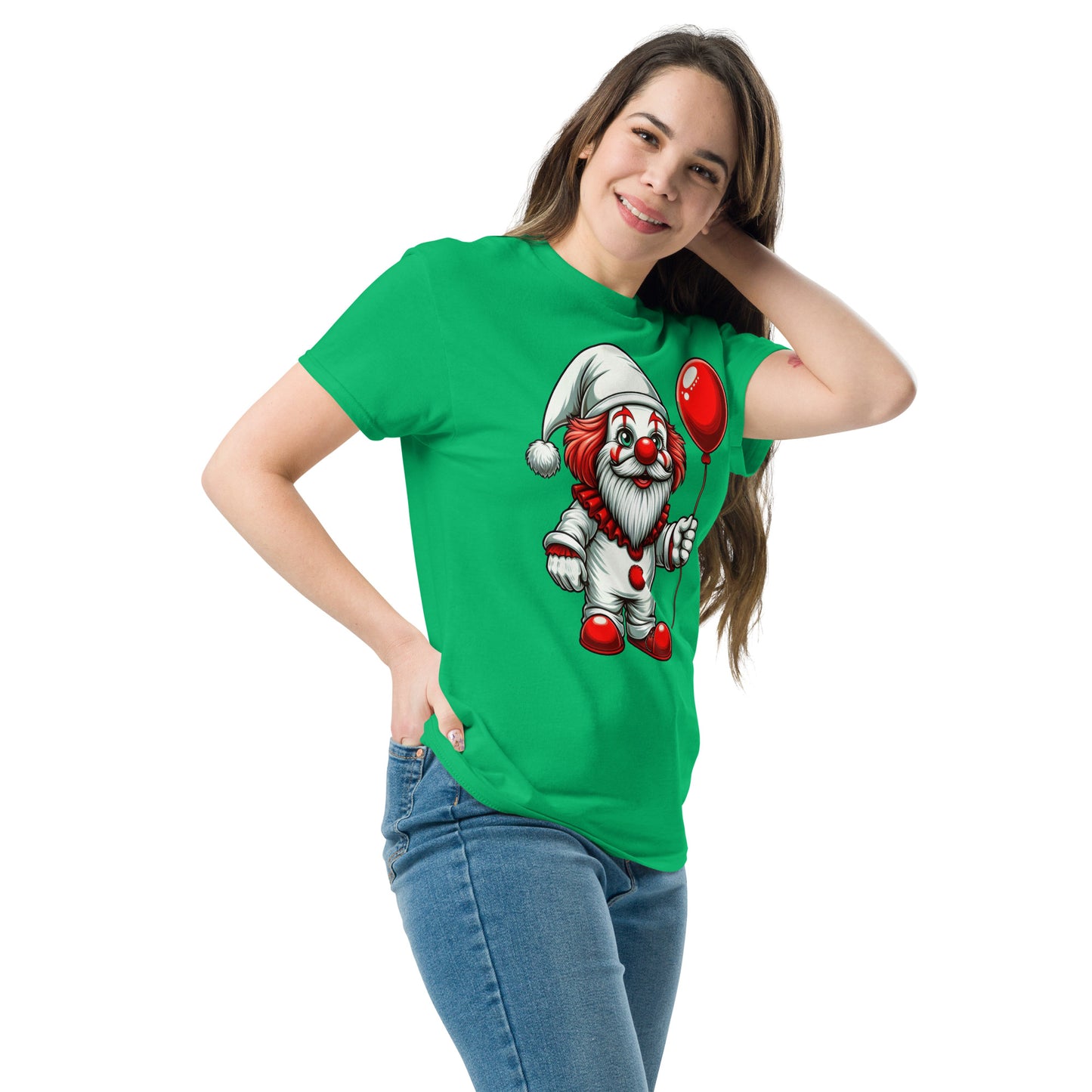 Scary Gnome with Red Balloon T-Shirt Color: Black