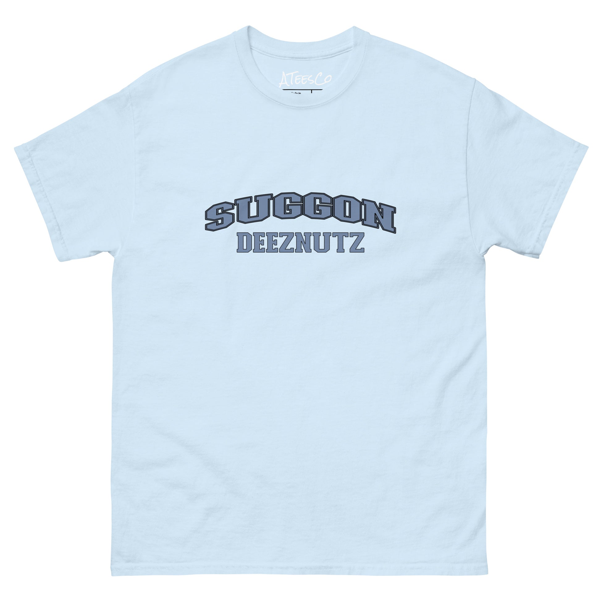 Suggon Deeznutz Graphic Tee Shirt Color: Light Blue