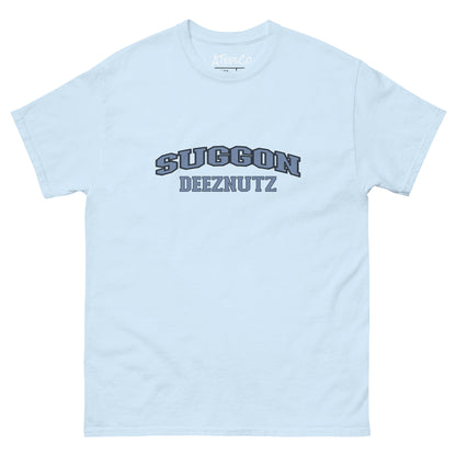 Suggon Deeznutz Graphic Tee Shirt Color: Light Blue