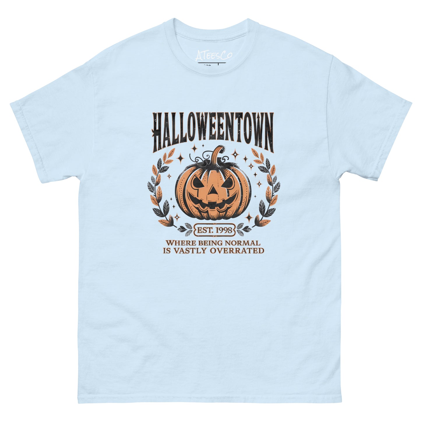 Halloweentown T-Shirt (Where Normal is Overrated) Color: Light Blue