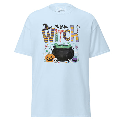 Witch (Halloween Witch) T-Shirt - Color: Light Blue