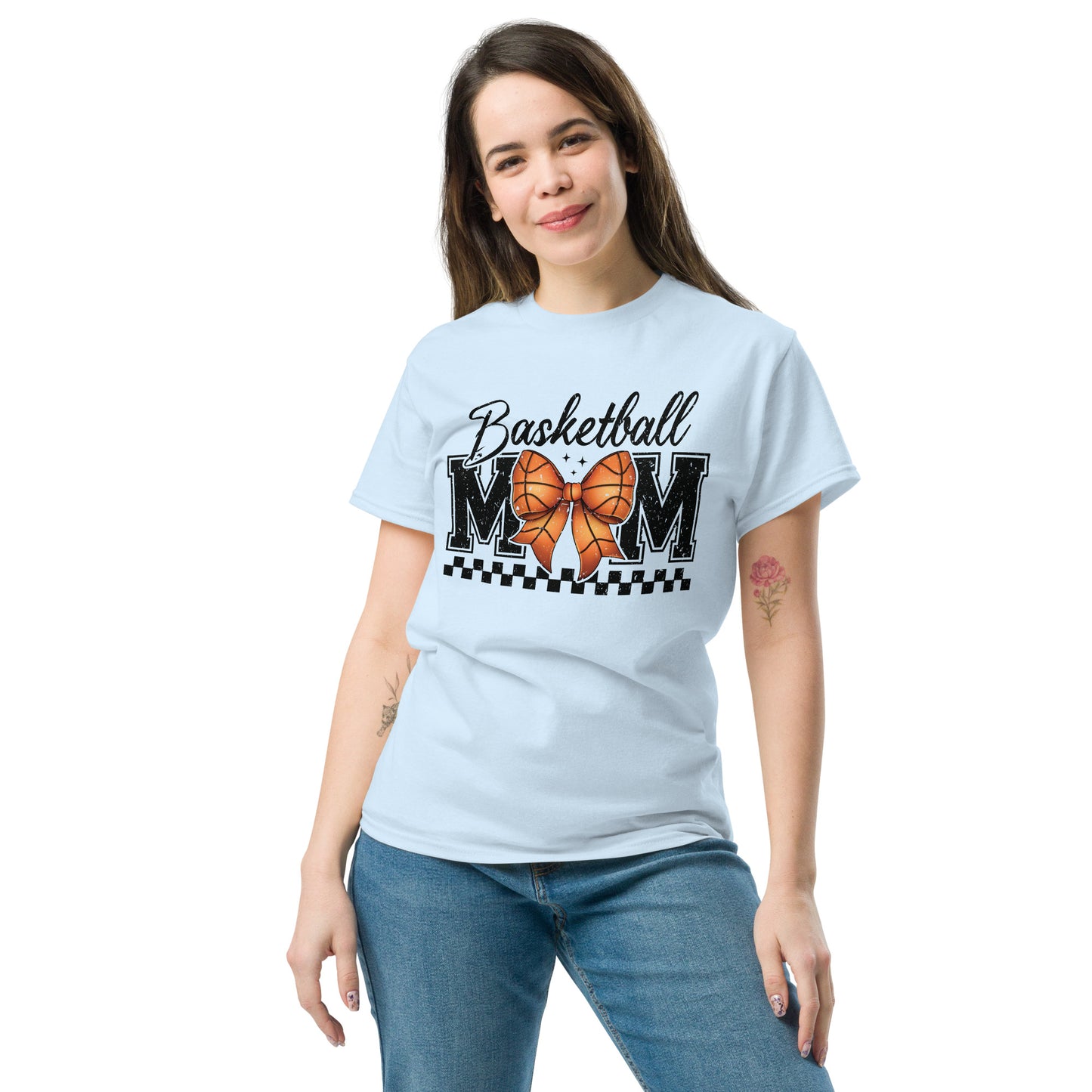 Basketball Mom T-Shirt - Color: Light Blue