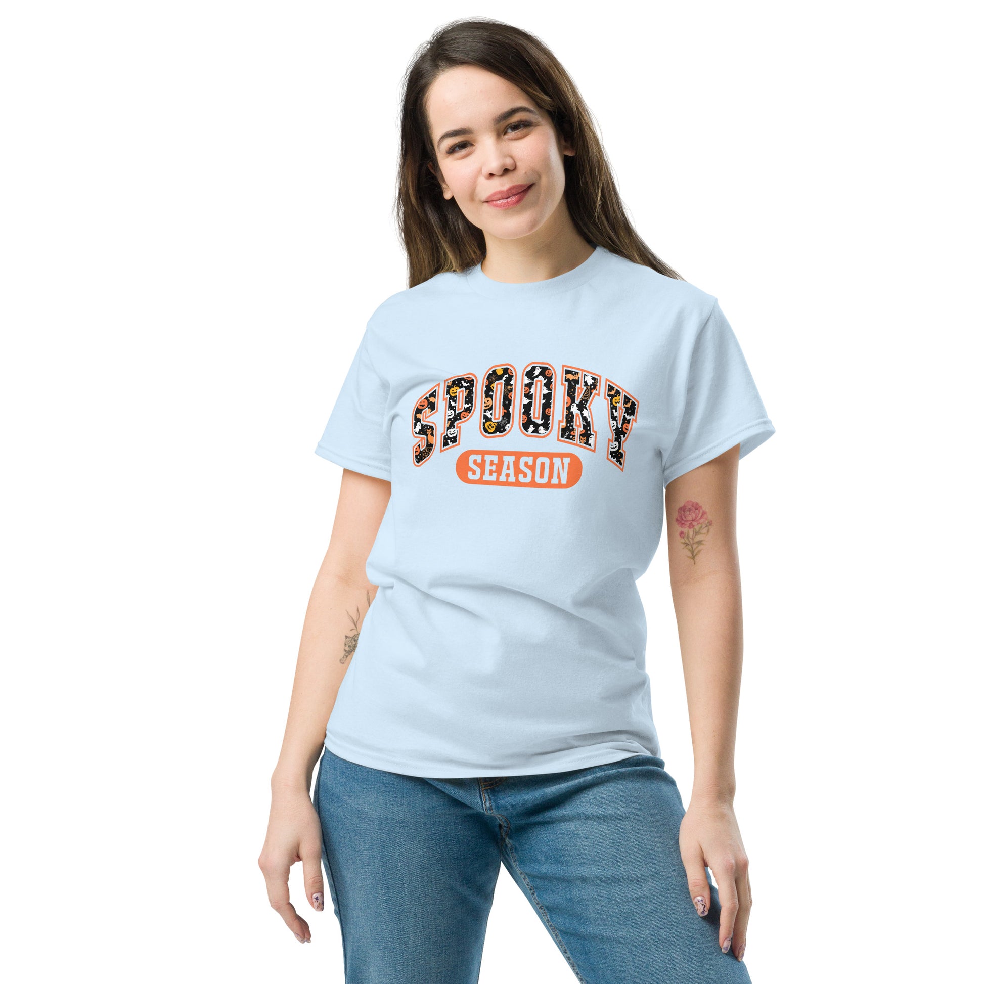 Spooky Season T-Shirt (Halloween Theme) - Color: Light Blue