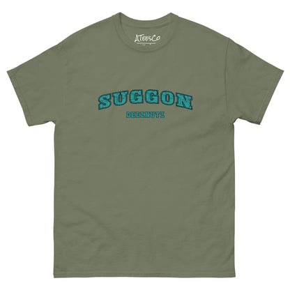 Suggon Deeznutz T-Shirt (Sexual Adult Humor) Color: Military Green