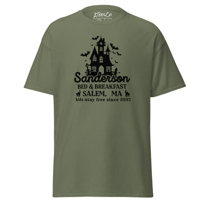 Sanderson Bed & Breakfast Salem MA (Halloween) T-Shirt Color: Military Green