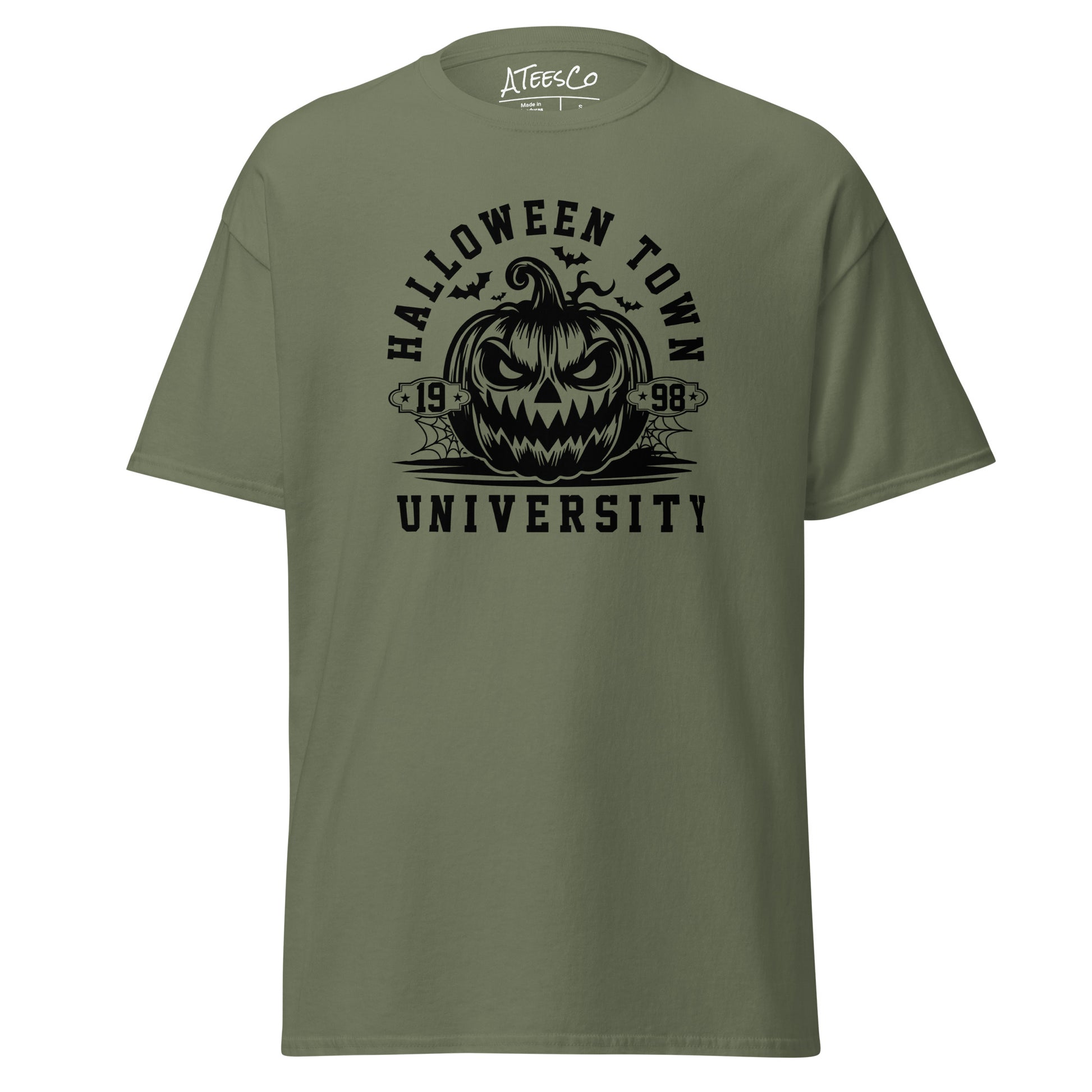 Halloween Town University (Halloween) T-Shirt Color: Military Green