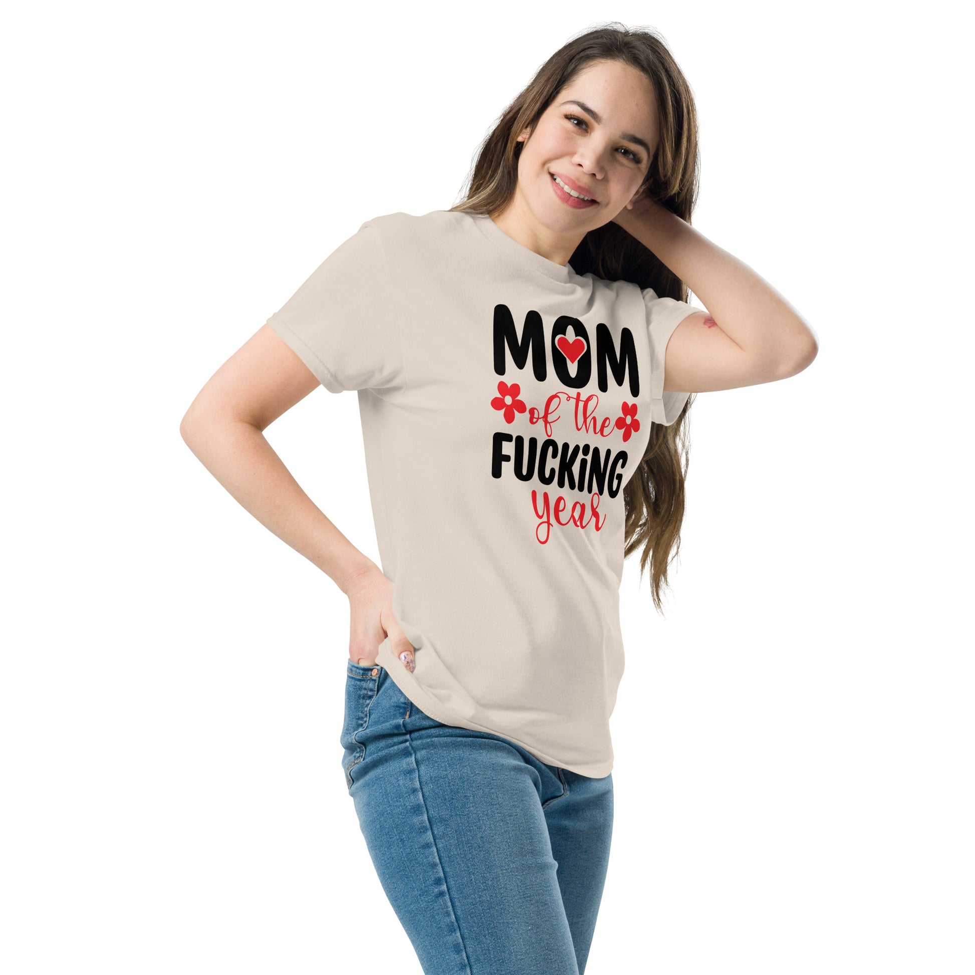 Mom of the Fucking Year Graphic Tee Shirt - Color: Royal - T-Shirt