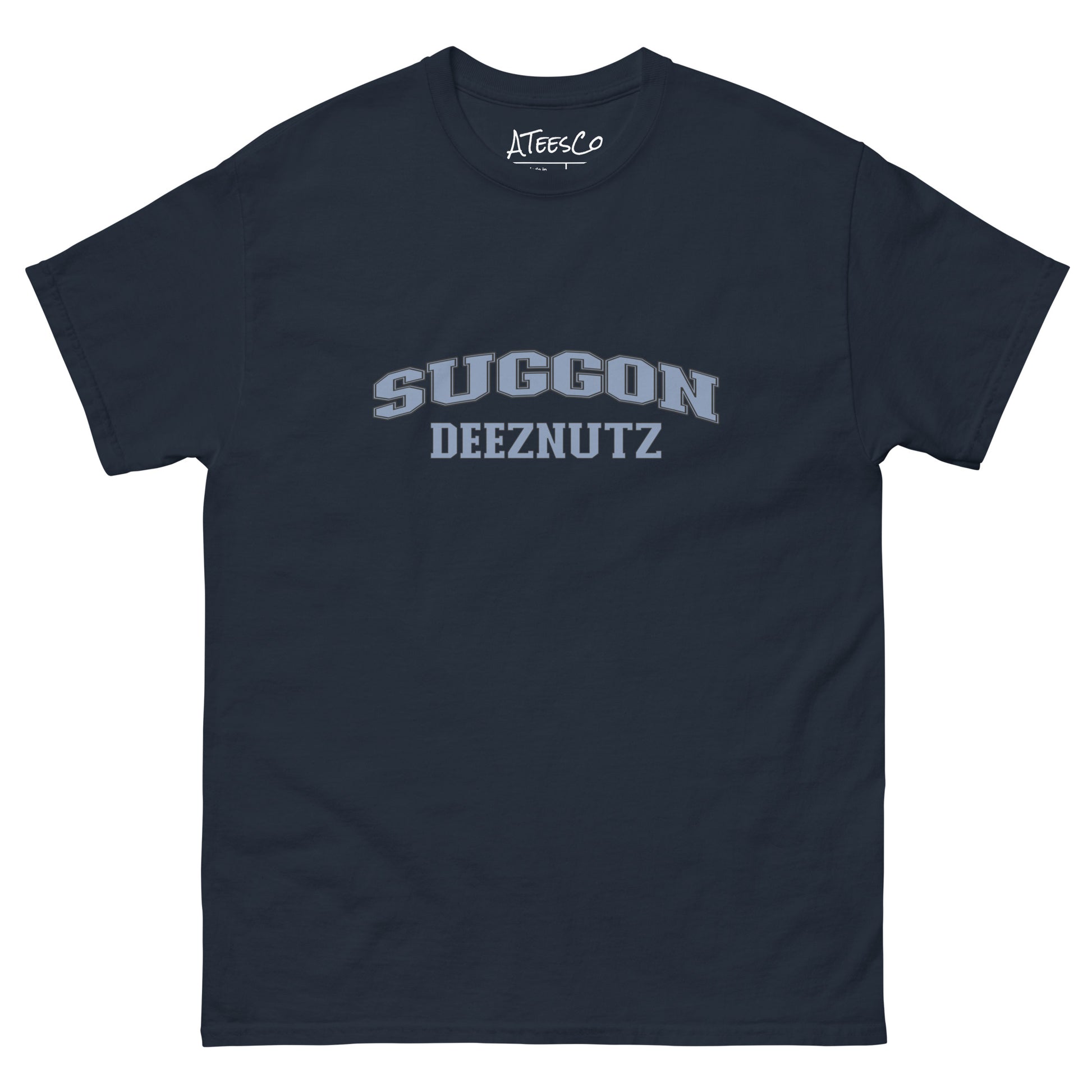 Suggon Deeznutz Graphic Tee Shirt Color: Navy