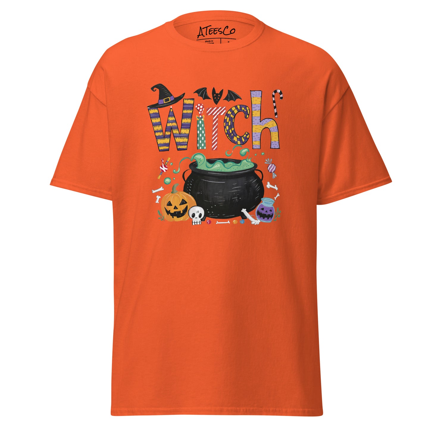 Witch (Halloween Witch) T-Shirt - Color: Orange