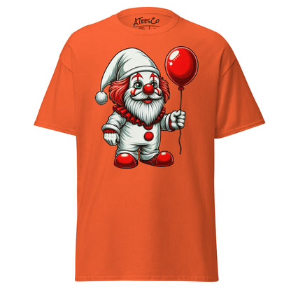 Scary Gnome with Red Balloon T-Shirt Color: Orange