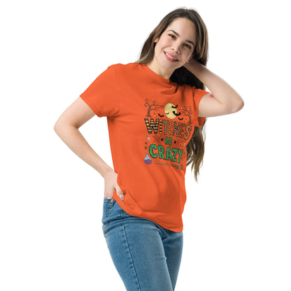 Witches Be Crazy T-Shirt (Halloween Witch) Color: Red