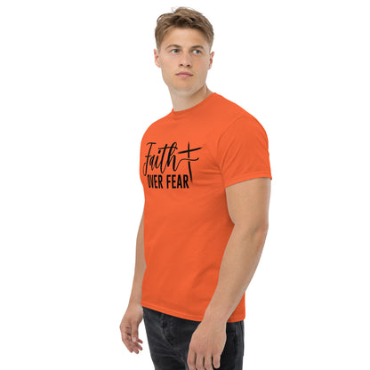 Faith Over Fear T-Shirt (Choose Faith in Challenging Times) - Color: Red