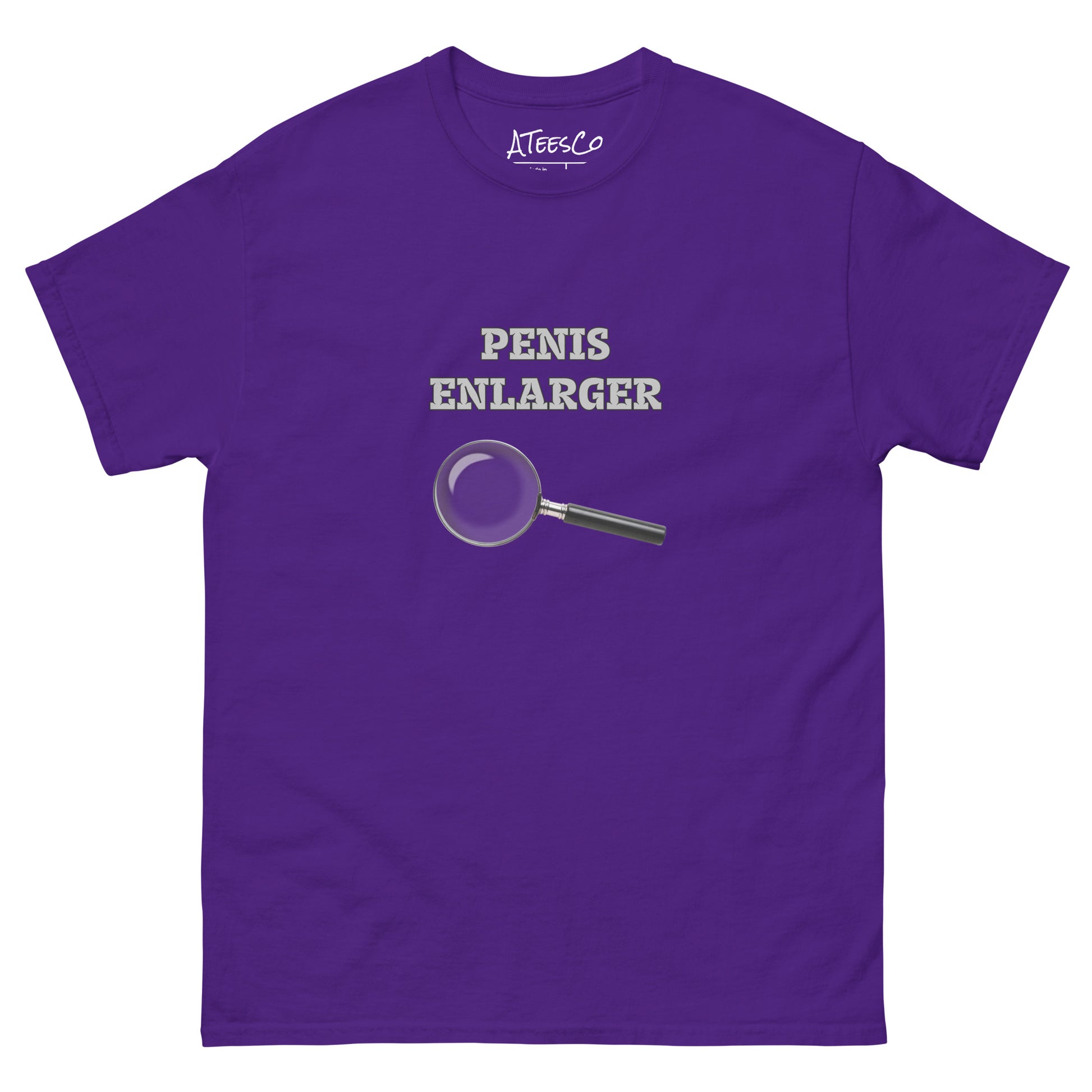 Penis Enlarger T-Shirt (Funny Adult Sexual Humor) Color: Purple