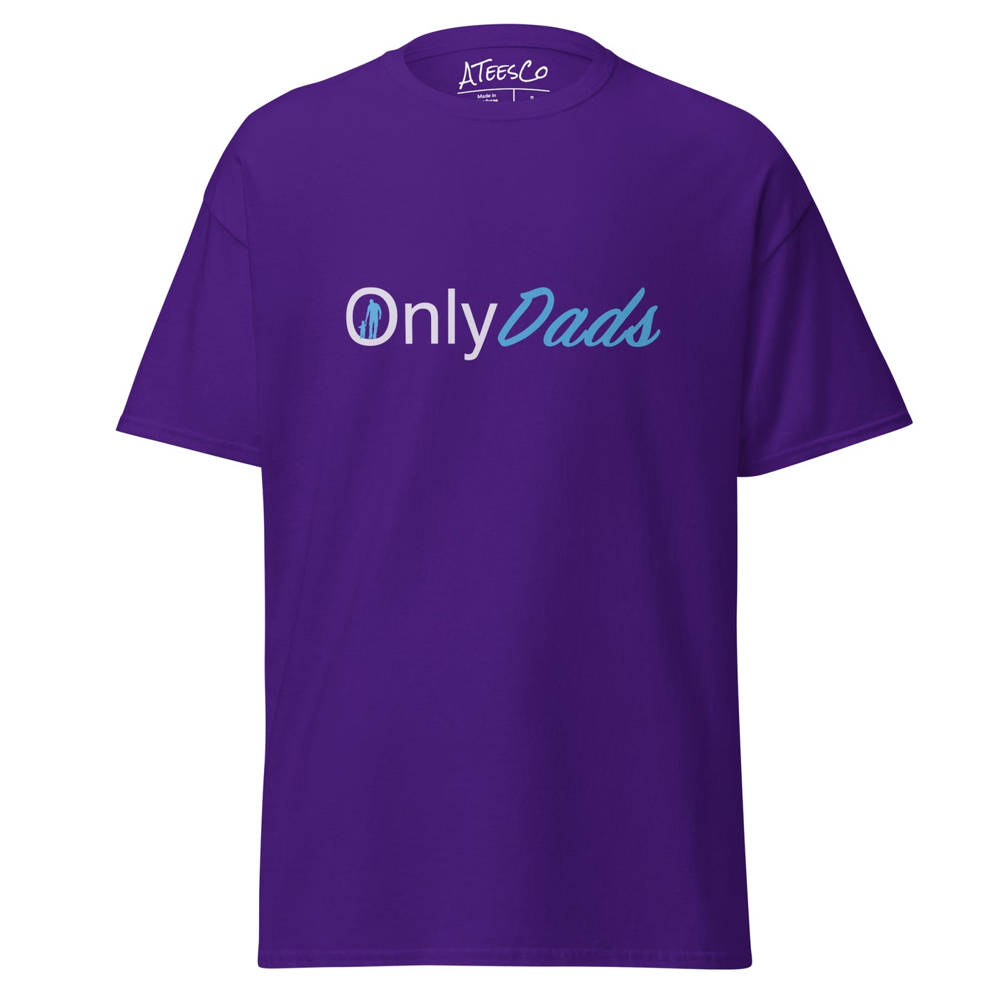 OnlyDads T-Shirt (Only Dads Graphic Tee for Fathers) Color: Purple