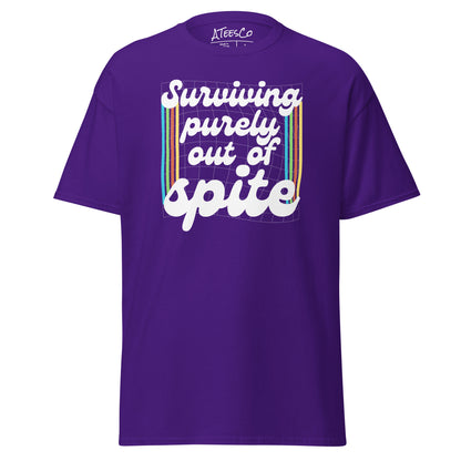 Surviving Purely Out Of Spite T-Shirt Color: Purple