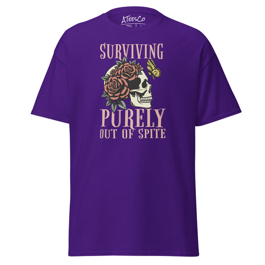 Surviving Purely Out Of Spite T-Shirt - Color: Purple