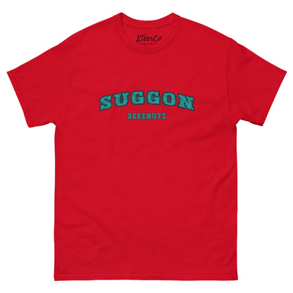 Suggon Deeznutz T-Shirt (Sexual Adult Humor) Color: Red