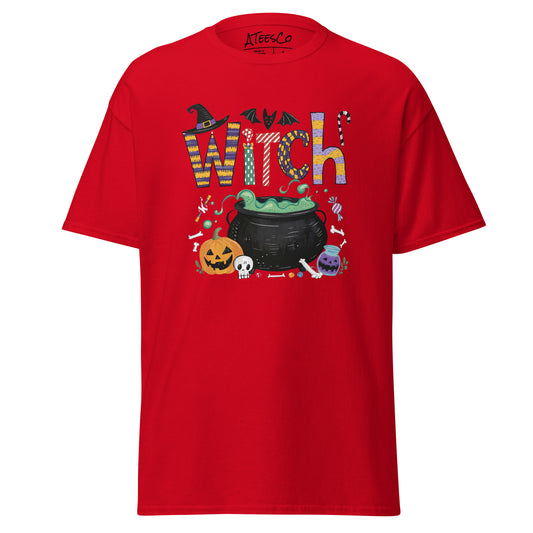 Witch (Halloween Witch) T-Shirt Color: Red