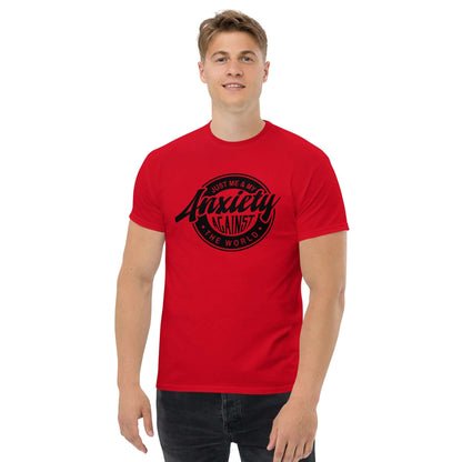 Just Me And My Anxiety Against The World T-Shirt - Color: Red