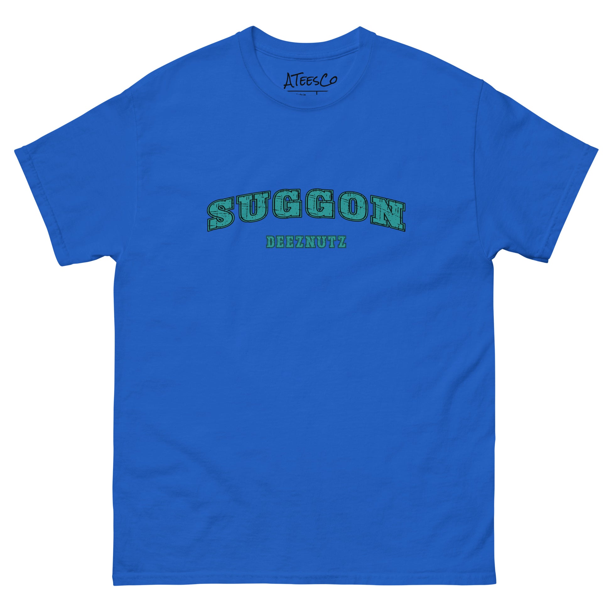 Suggon Deeznutz T-Shirt (Sexual Adult Humor) Color: Royal