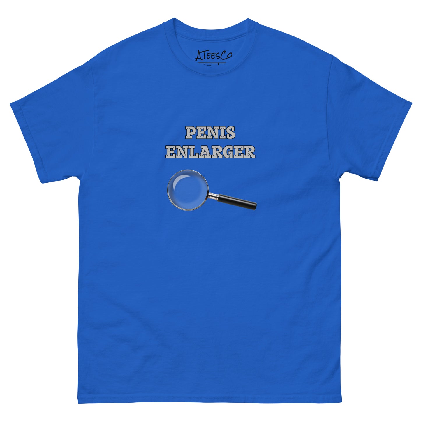 Penis Enlarger T-Shirt (Funny Adult Sexual Humor) Color: Royal