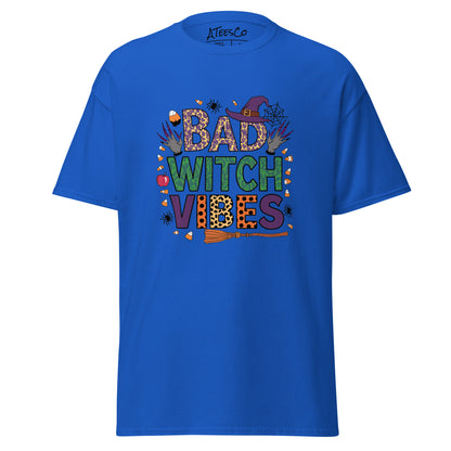 Bad Witch Vibes T-Shirt (Halloween Witch) Color: Royal