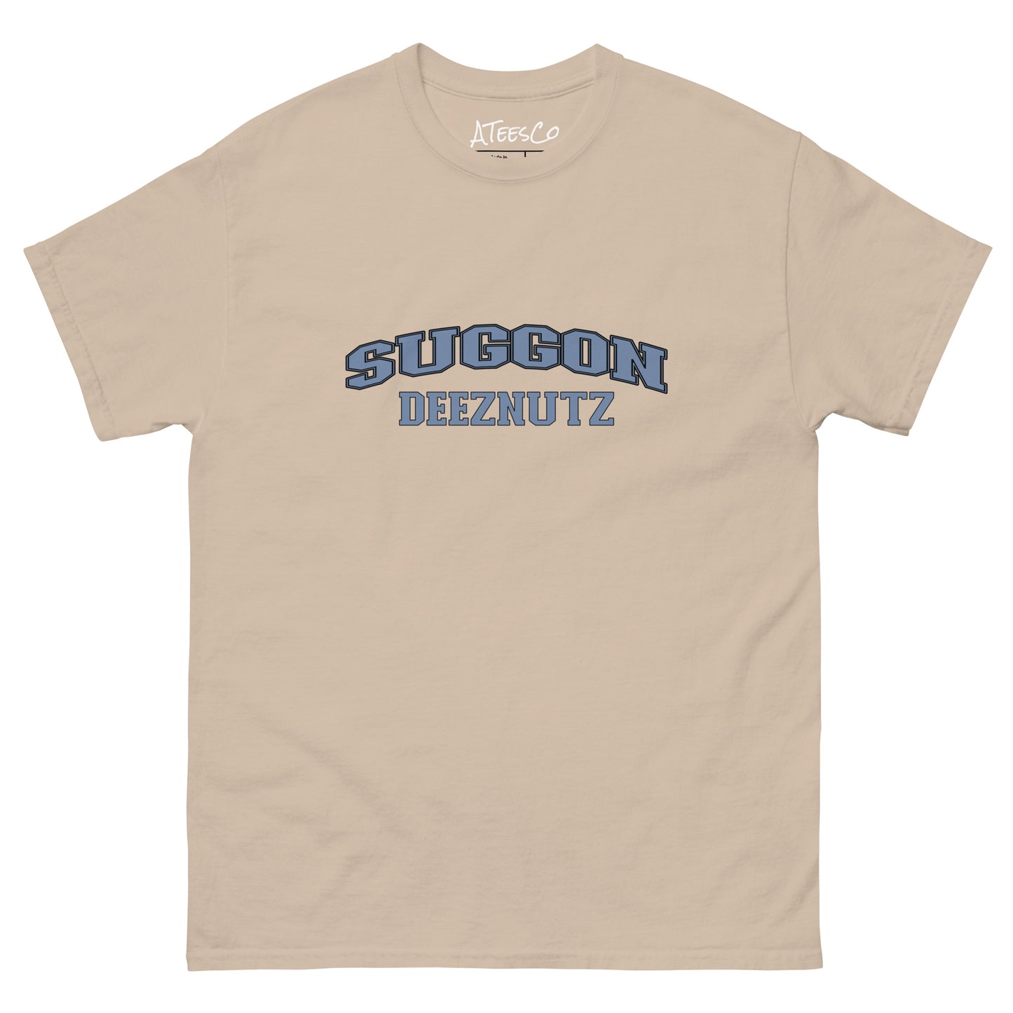 Suggon Deeznutz Graphic Tee Shirt Color: Sand