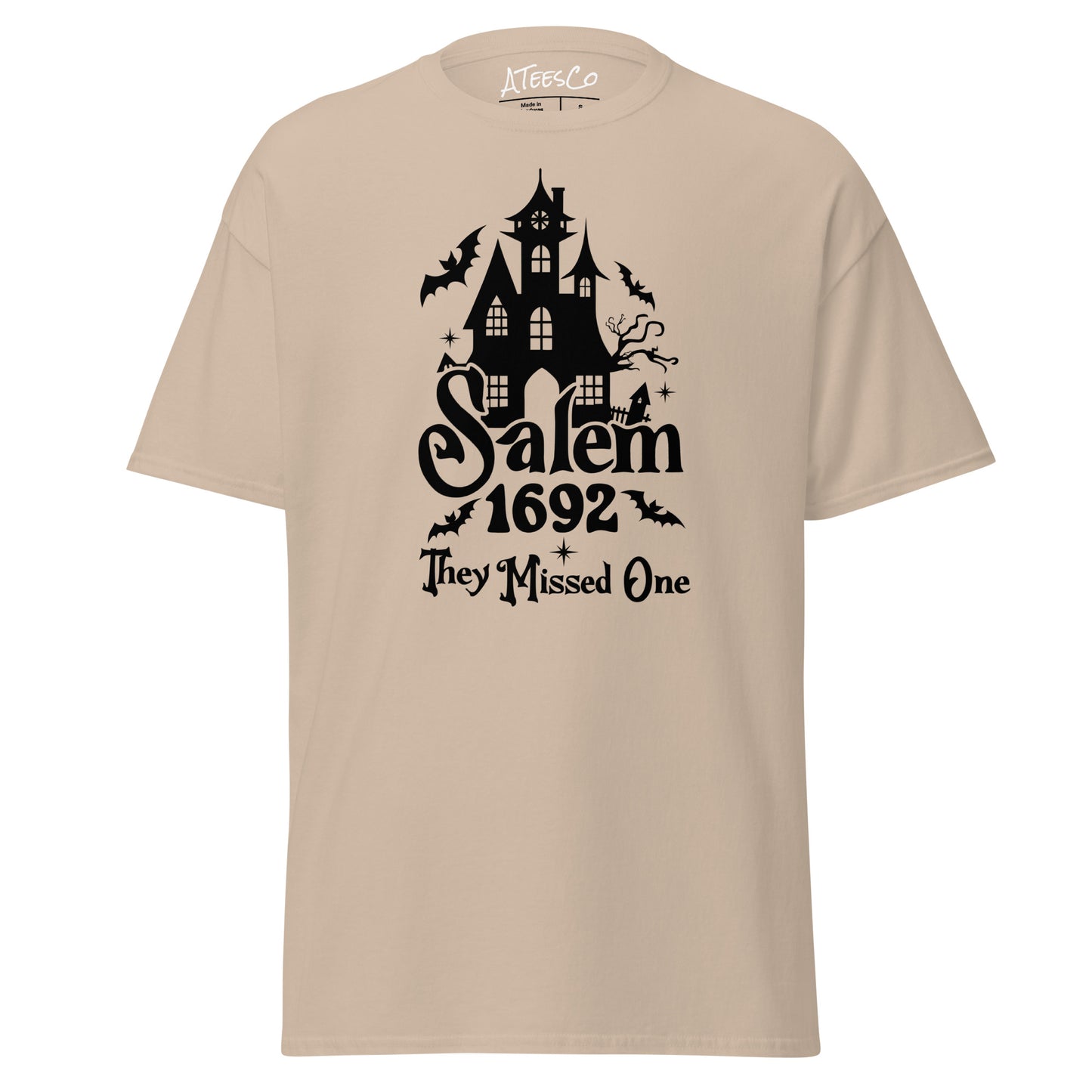 Salem 1692 They Missed One (Halloween) T-Shirt Color: Sand