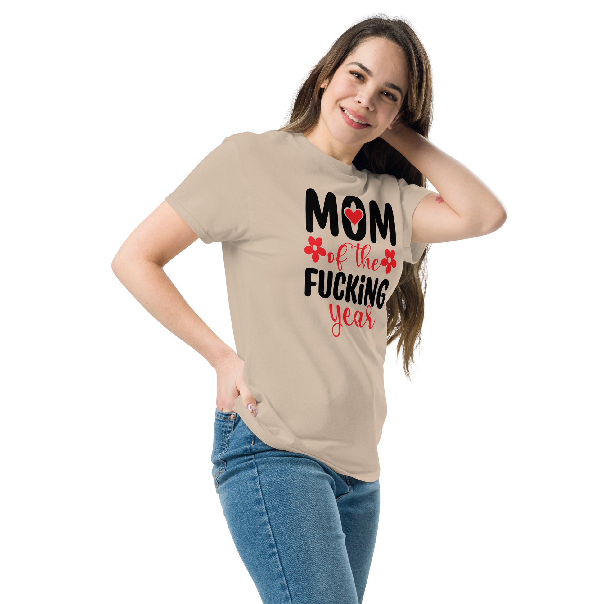 Mom of the Fucking Year Graphic Tee Shirt - Color: Royal - T-Shirt