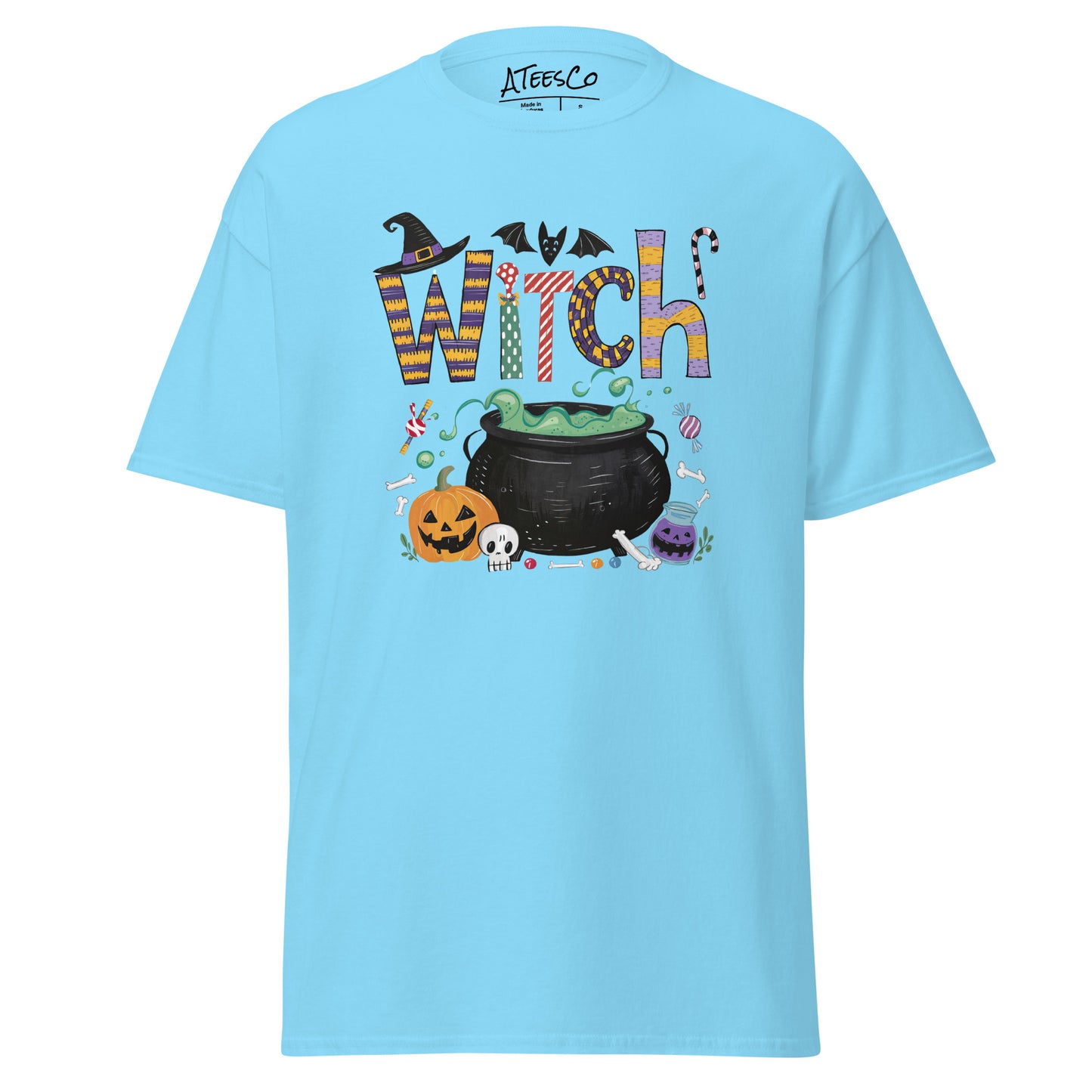 Witch (Halloween Witch) T-Shirt - Color: Sky