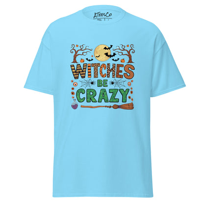 Witches Be Crazy T-Shirt (Halloween Witch) Color: Sky