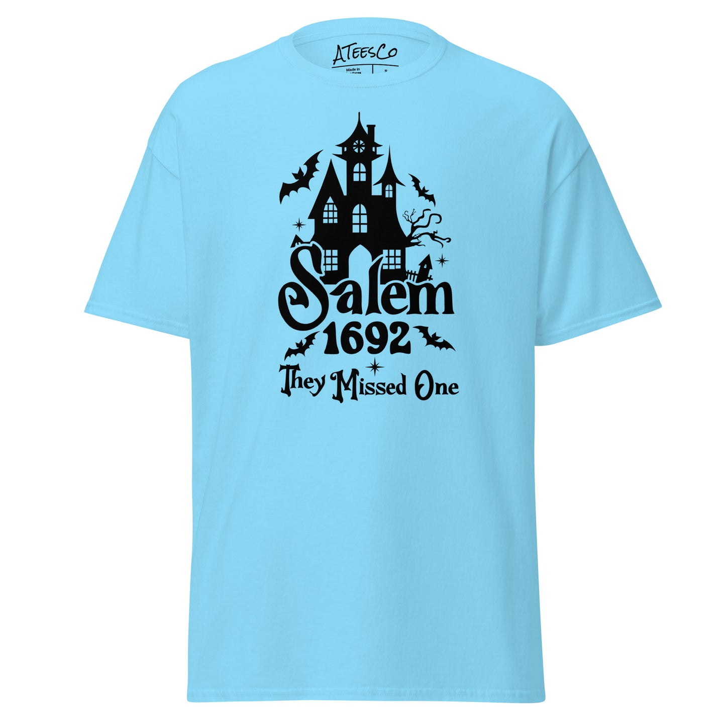 Salem 1692 They Missed One (Halloween) T-Shirt Color: Sky