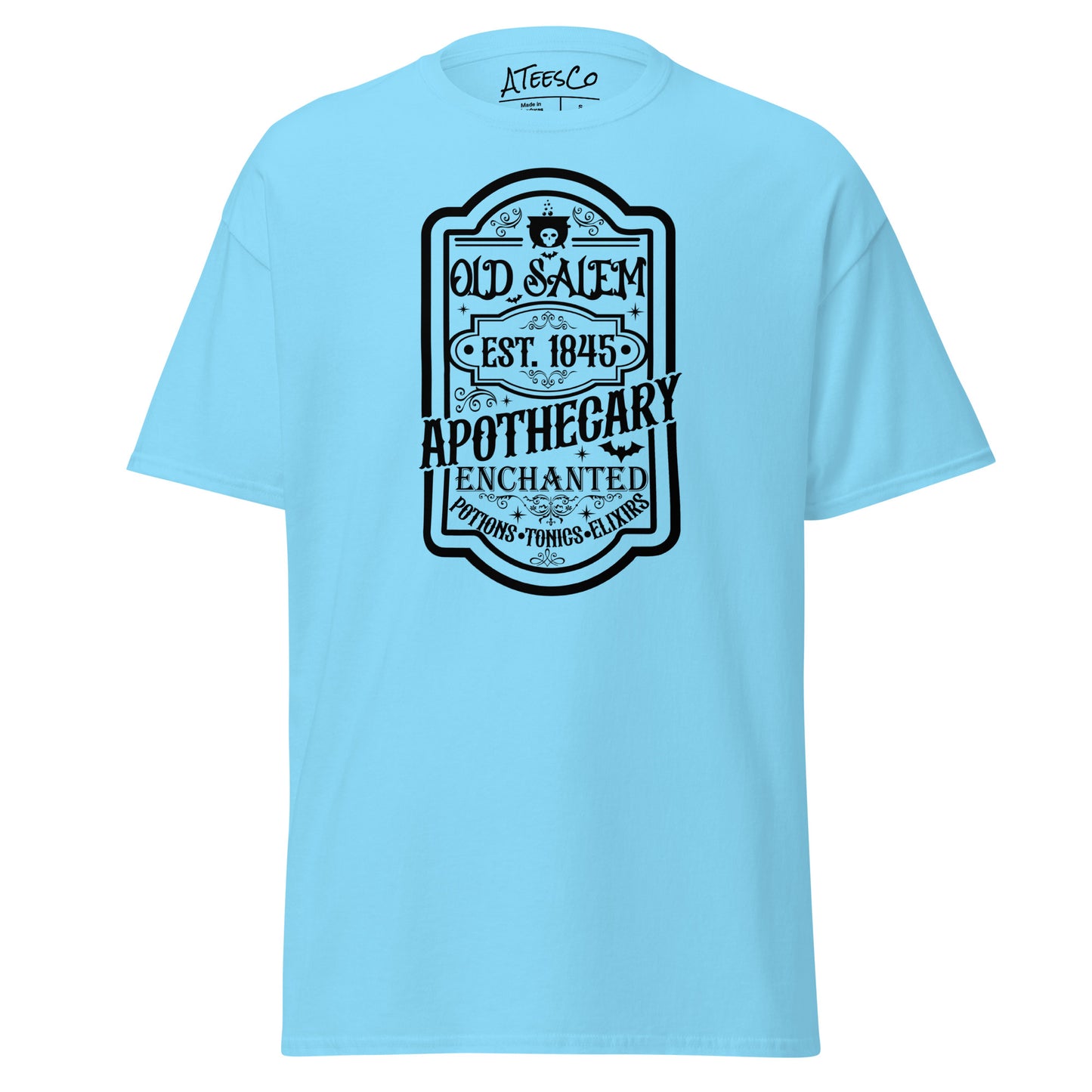 Old Salem Enchanted Apothecary (Halloween) T-Shirt Color: Sky