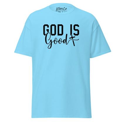 God is Good Graphic Tee Shirt - Color: Sky