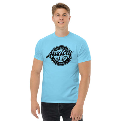 Just Me And My Anxiety Against The World T-Shirt - Color: Sky