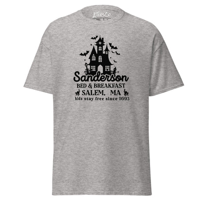 Sanderson Bed & Breakfast Salem MA (Halloween) T-Shirt Color: Sport Grey