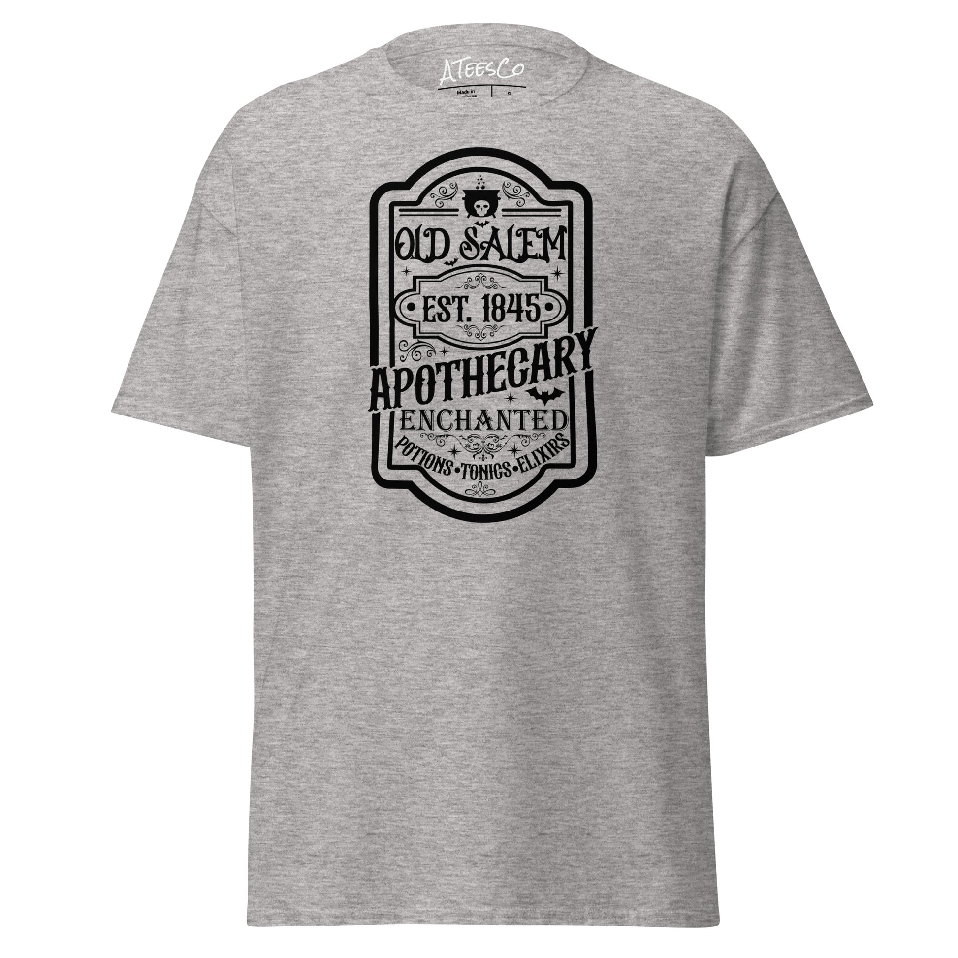 Old Salem Enchanted Apothecary (Halloween) T-Shirt Color: Sport Grey