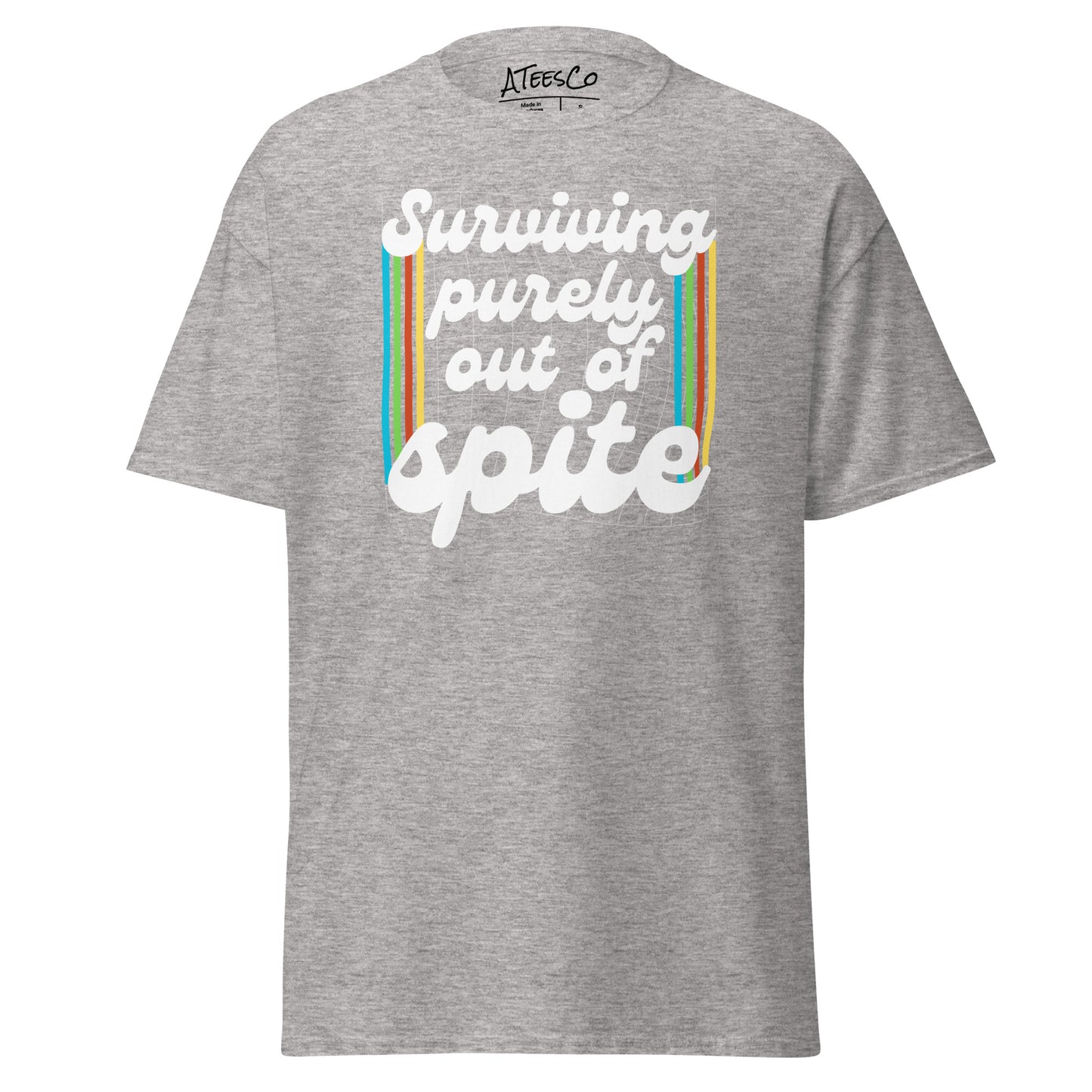 Surviving Purely Out Of Spite T-Shirt Color: Sport Grey