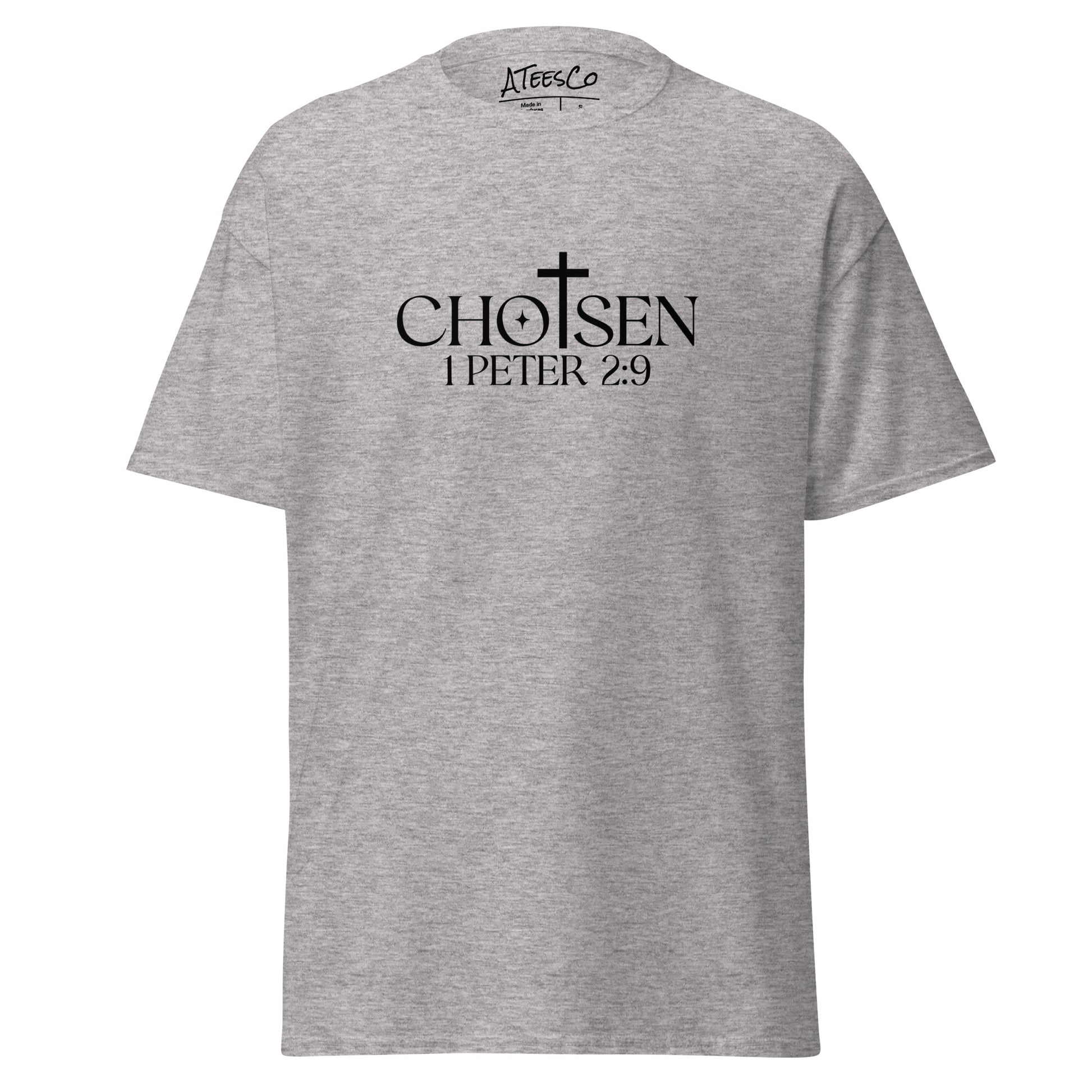 Chosen 1 Peter 2:9 T-Shirt - Color: Sport Grey