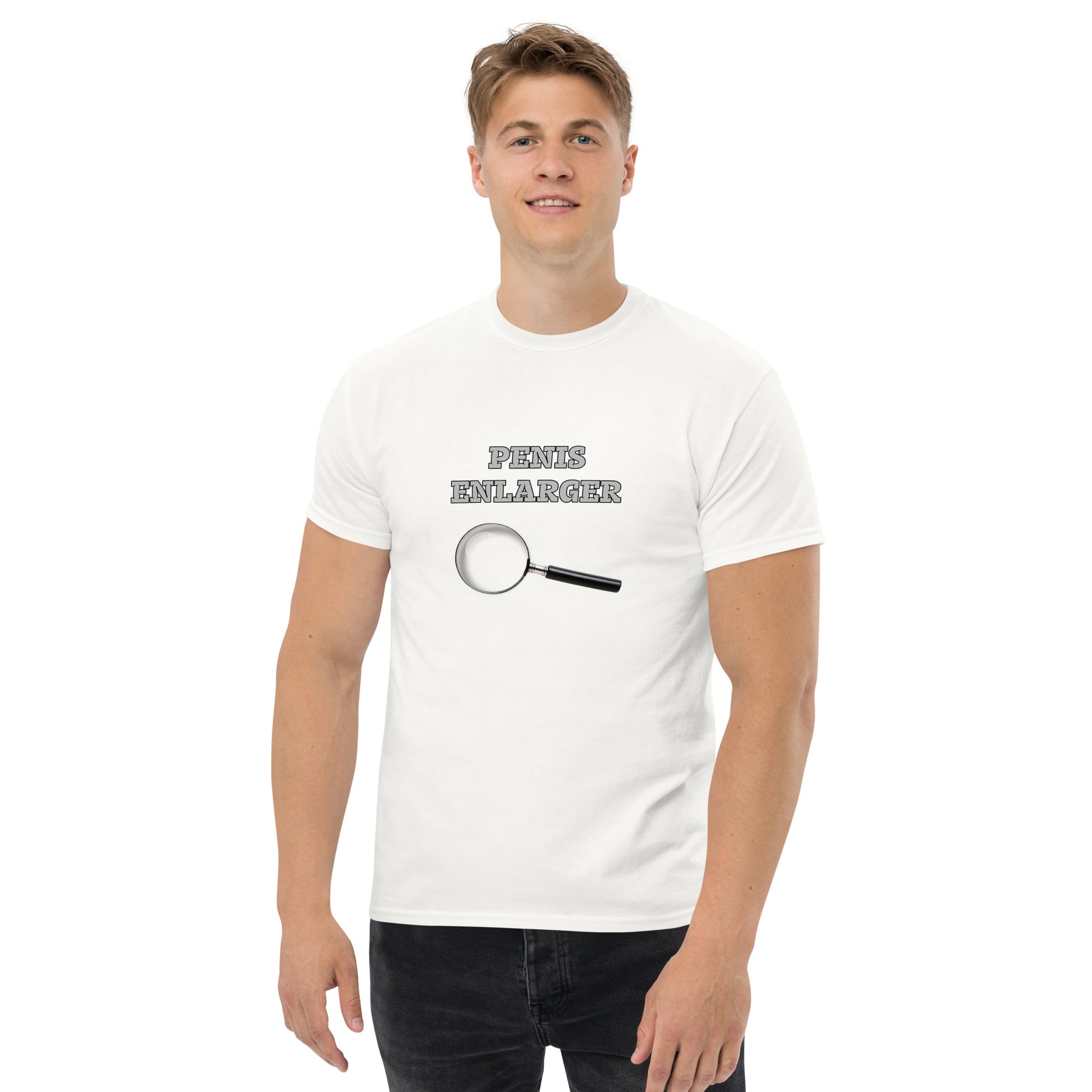 Penis Enlarger T-Shirt (Funny Adult Sexual Humor) Color: Black