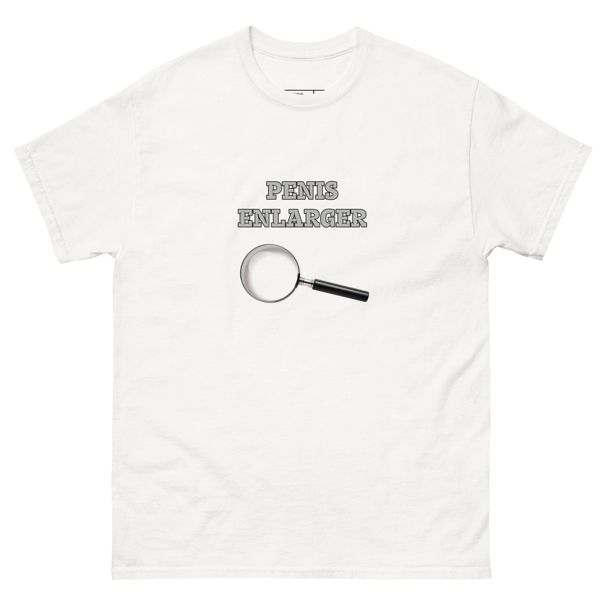 Penis Enlarger T-Shirt (Funny Adult Sexual Humor) Color: White