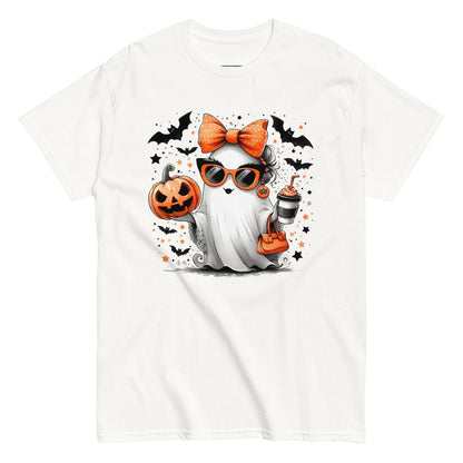 Cute Halloween Mom Ghost T-Shirt Color: White