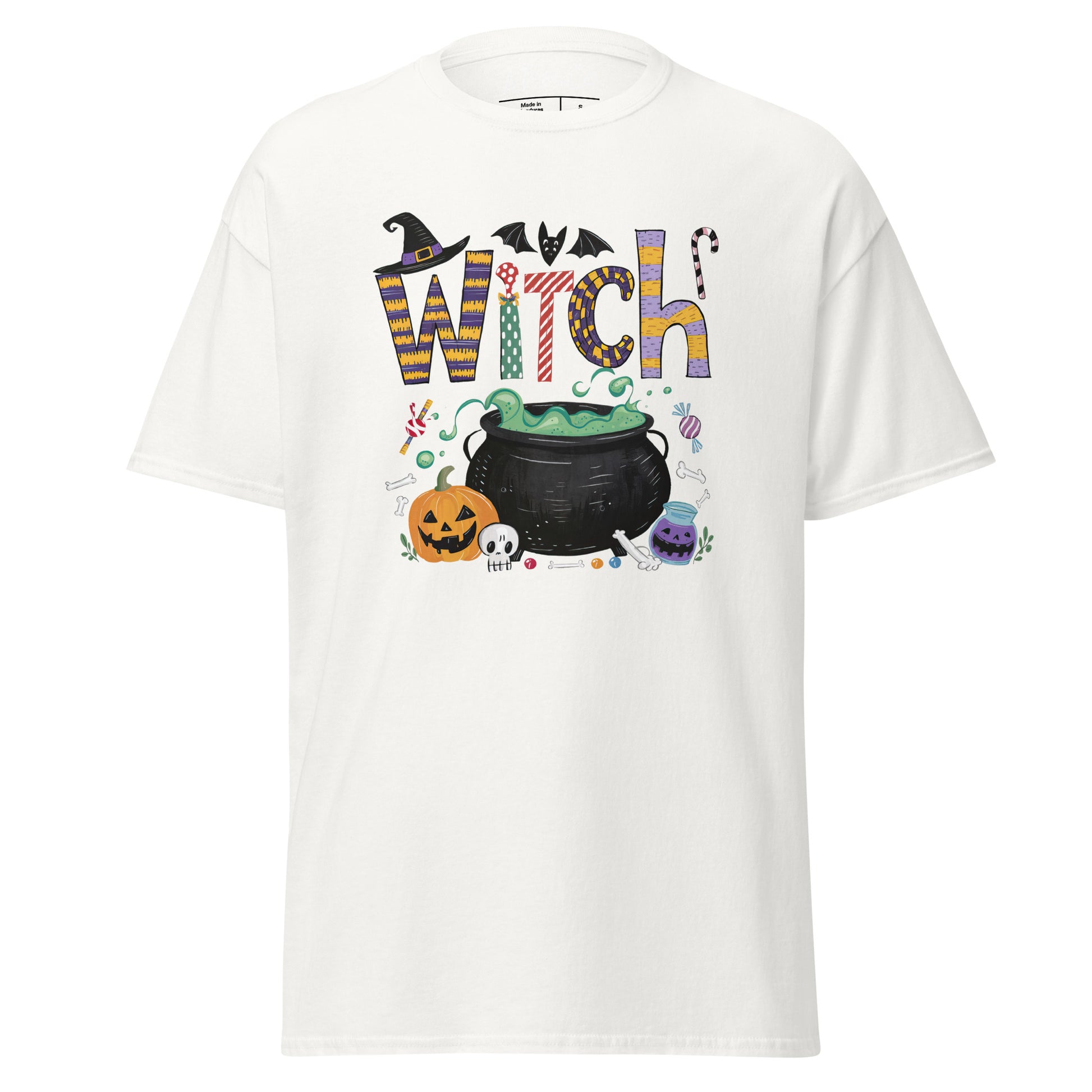 Witch (Halloween Witch) T-Shirt - Color: White